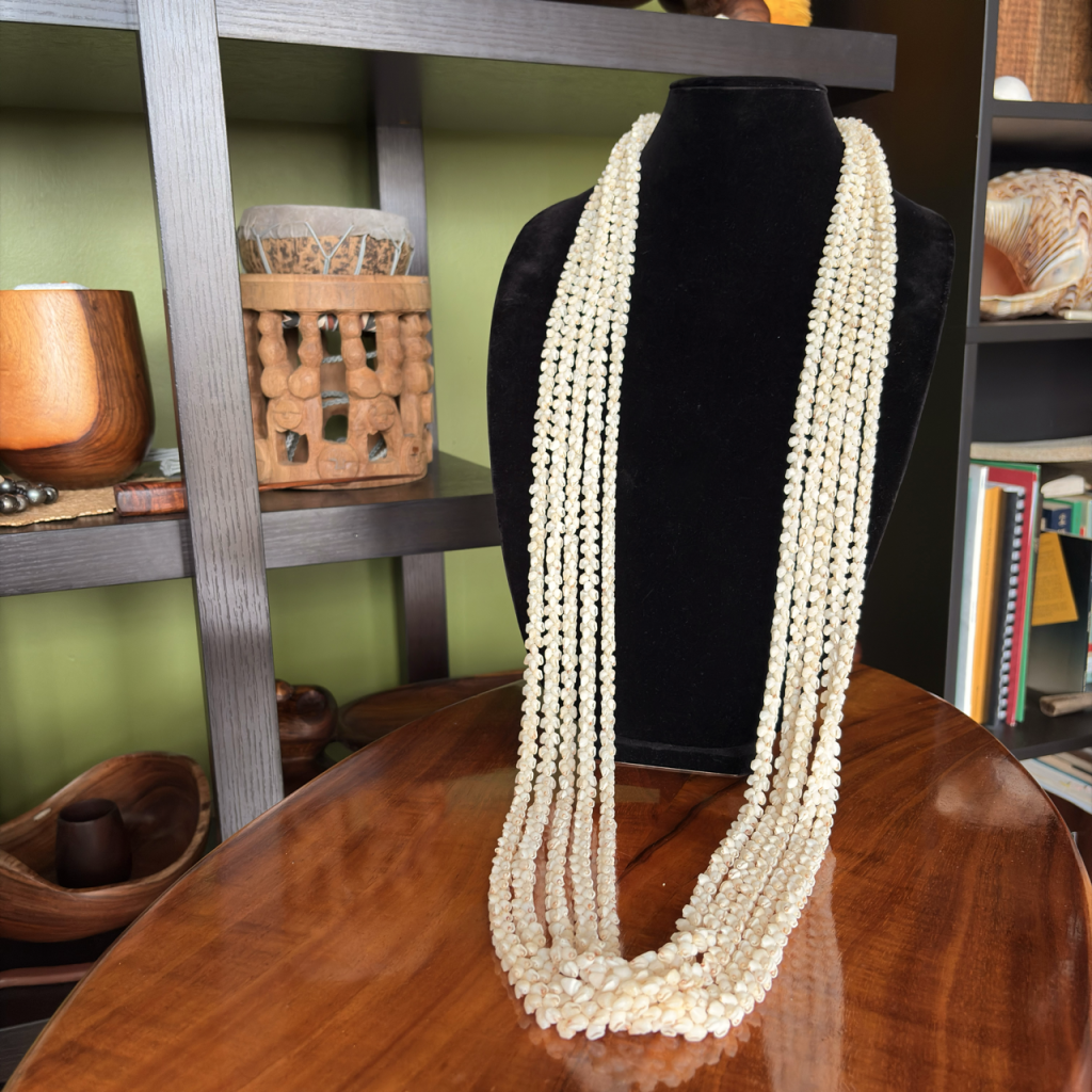 50” five-strand white momi pikake PupuCreations 3